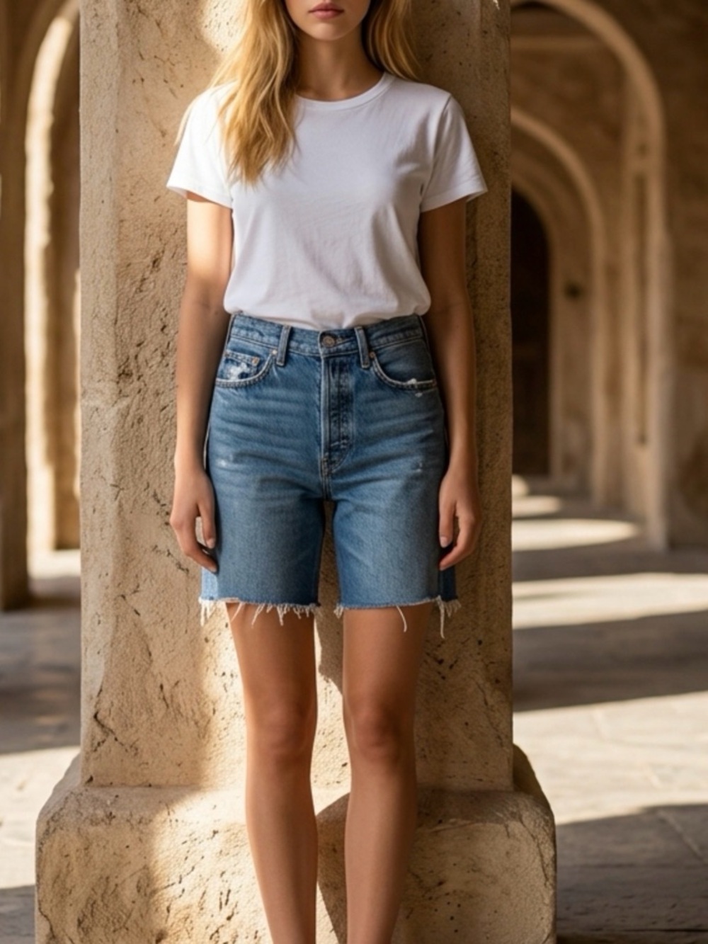 AGOLDE High-Rise Denim Shorts Size 24